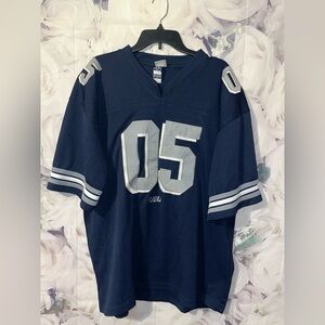 VINTAGE Fubu 05 Sports Series Football Jersey Mens XL Blue Pullover Y2K Hip Hop